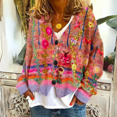Josiane | Pull tricoté doux et coloré