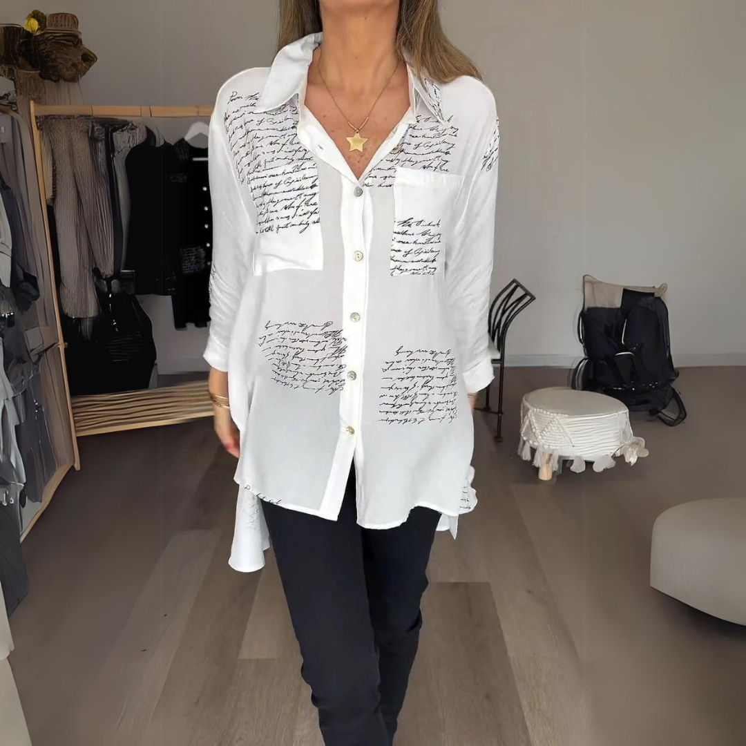 T-shirt imprimé de lettres pour femmes