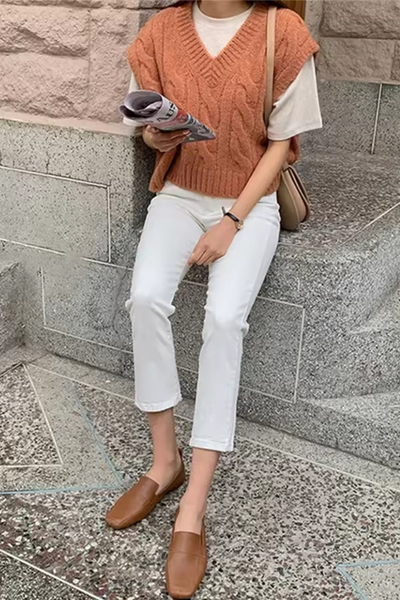 Eva | Jeans blancs à jambe droite pour femmes