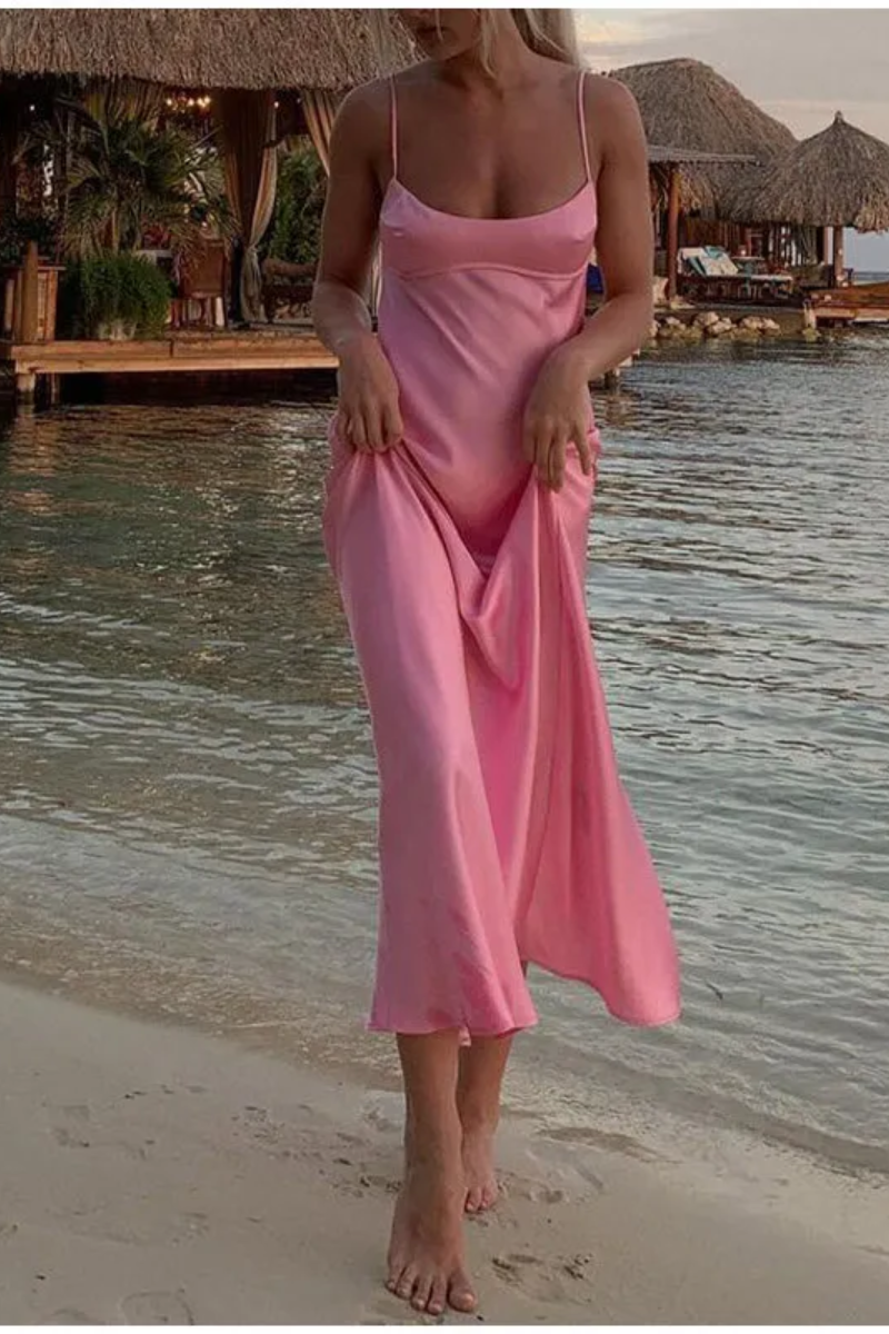 Amélie | Robe Longue en Satin Femme