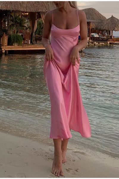 Amélie | Robe Longue en Satin Femme