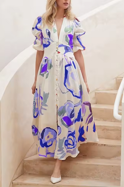 Isla | Robe de plage longue imprimée pour femmes