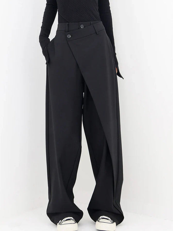 Pantalon baggy asymétrique polyvalent pour femmes