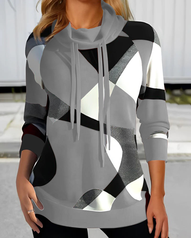 Pull Col Rond Blocs de Couleur