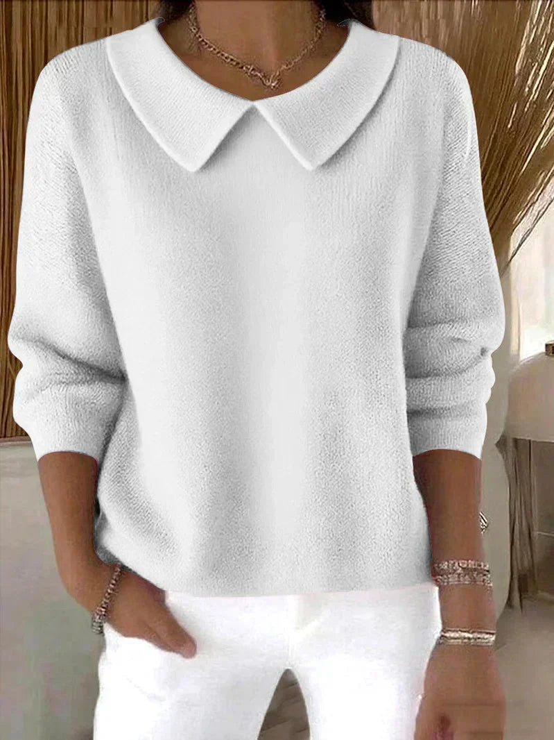 Pull Col Rond Coupe Ample Intemporel