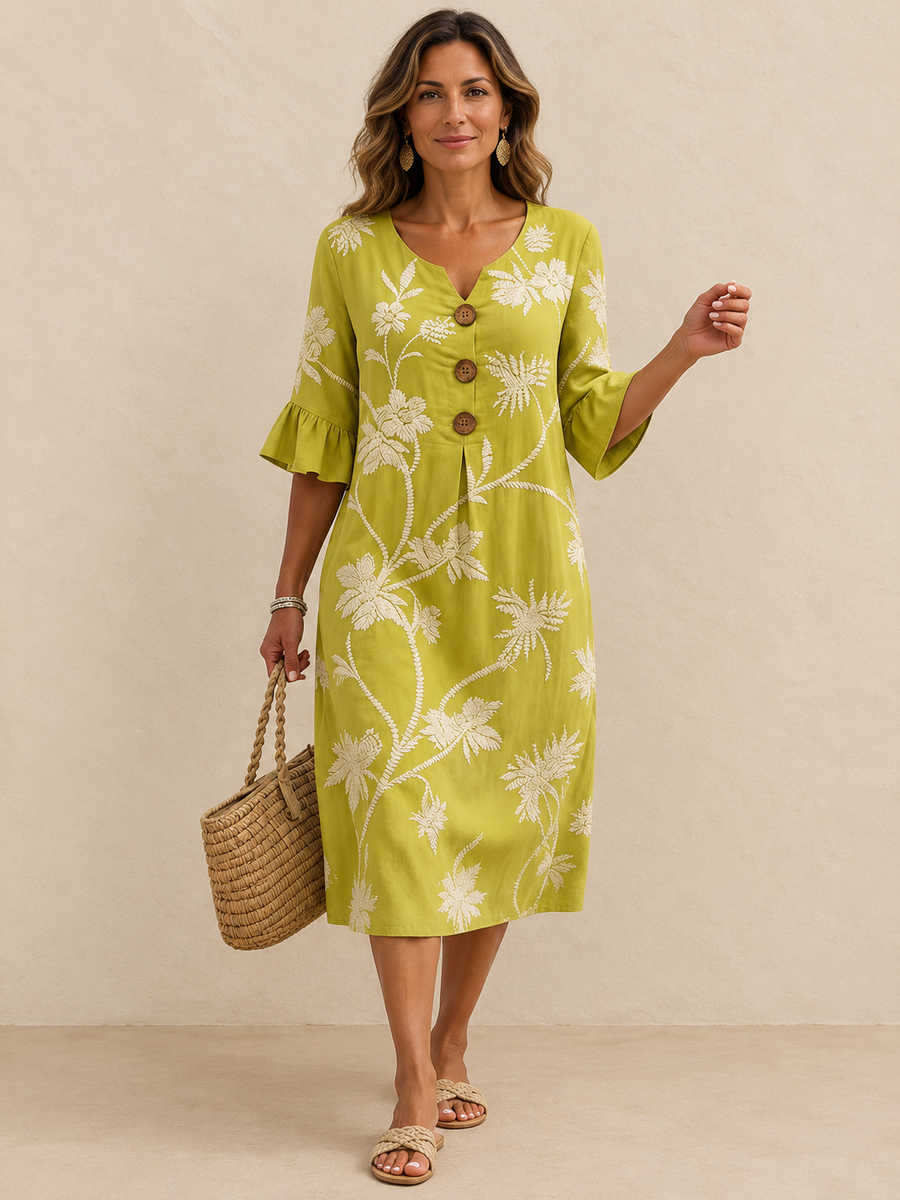 Robe Fiorenza — détail de la coupe, confort midi