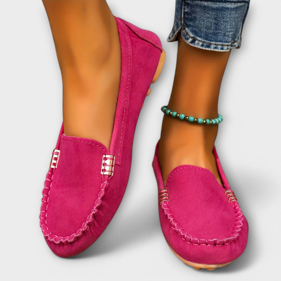 Mocassins à enfiler détails métallisés — vue de côté