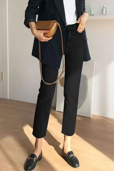 Mina | Jean boyfriend blanc pour femme