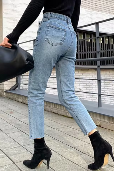 Nina | Jean taille haute classique pour femme