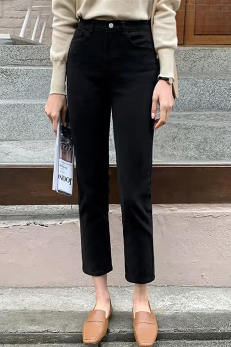 Eva | Jeans blancs à jambe droite pour femmes