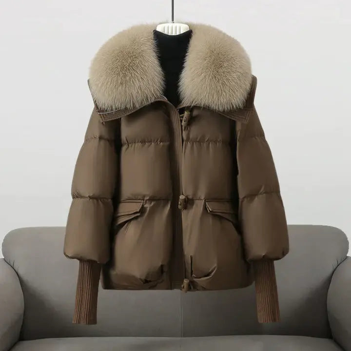 CHRISTINA™ | Manteau d'hiver avec col en fourrure de luxe