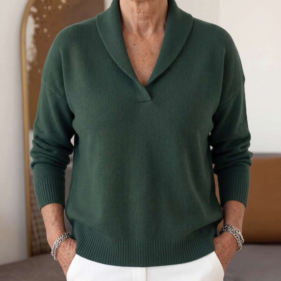 Pull Col V Ample Coupe Décontractée