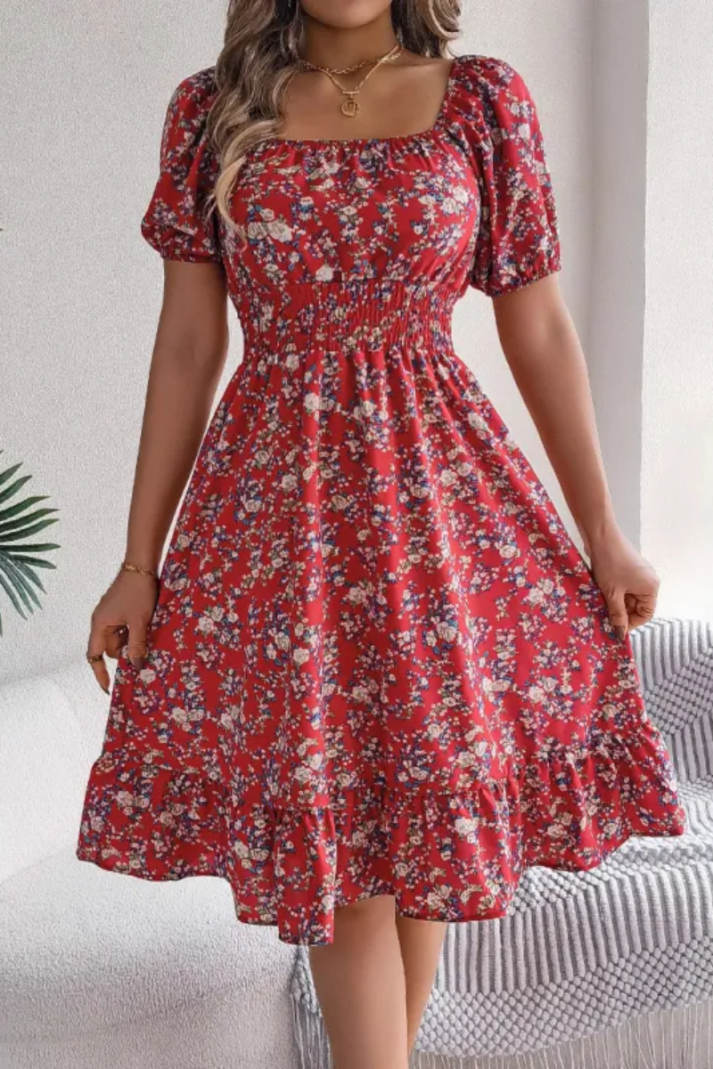 Lila | Robe à volants fleurie pour femme
