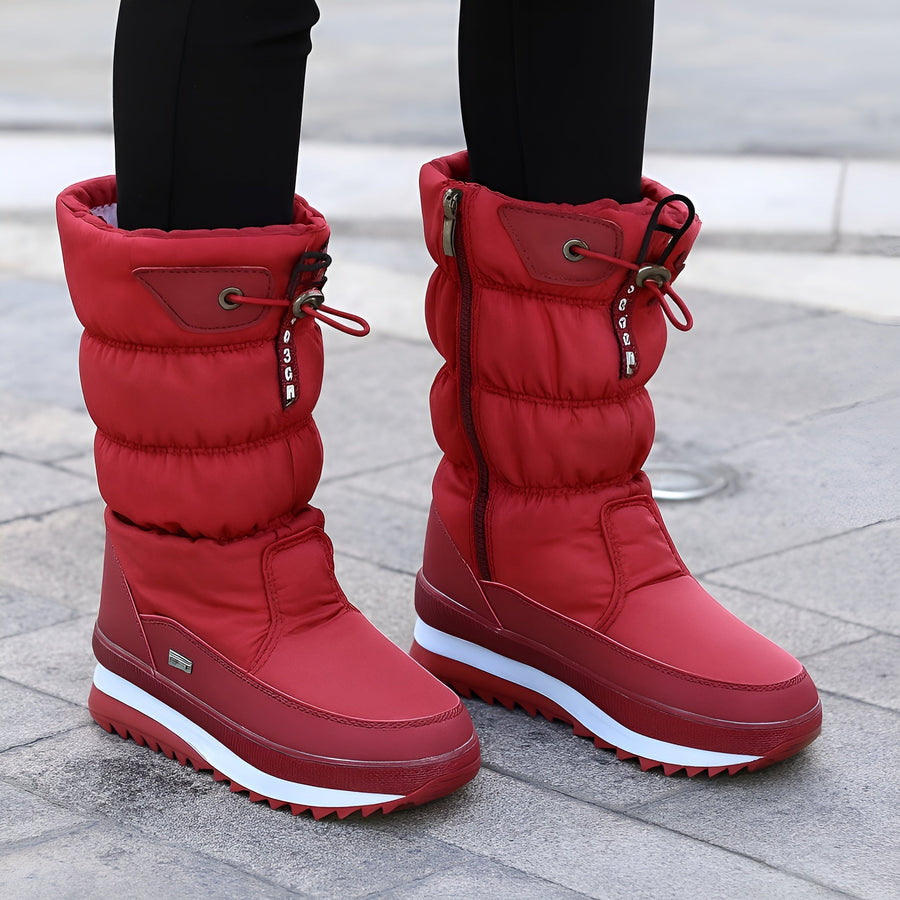 Bottes Mi-Mollet à Fermeture Éclair et Semelle Crantée