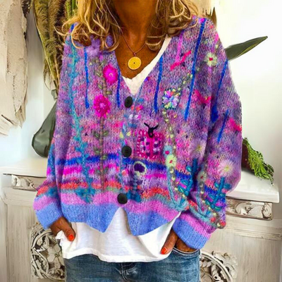 Josiane | Pull tricoté doux et coloré