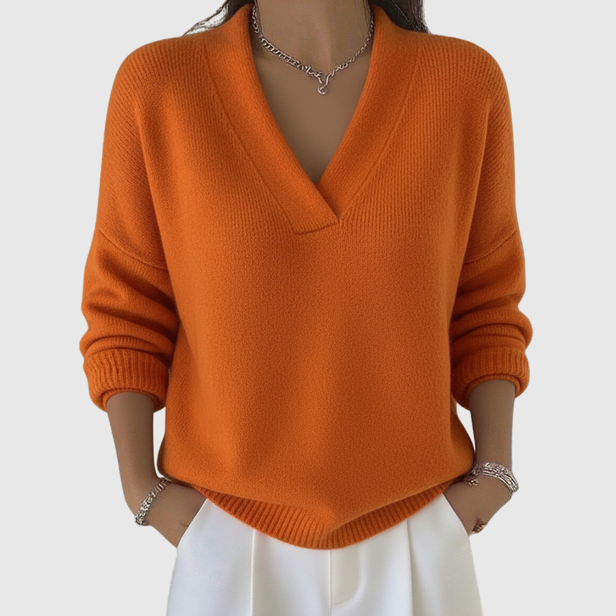 Pull Col V Coupe Ample Décontractée