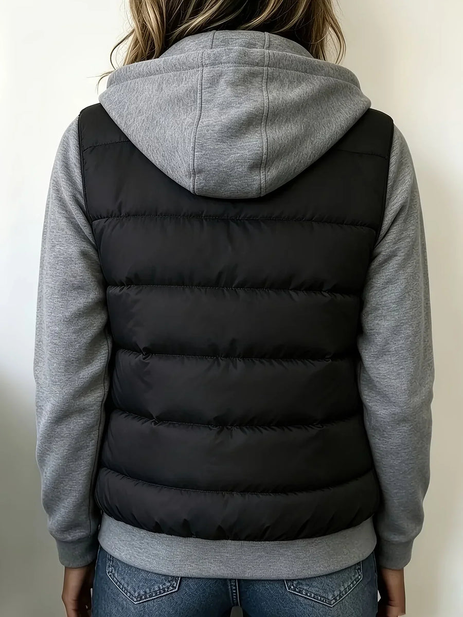 Veste Matelassée Capuche Design Coloré