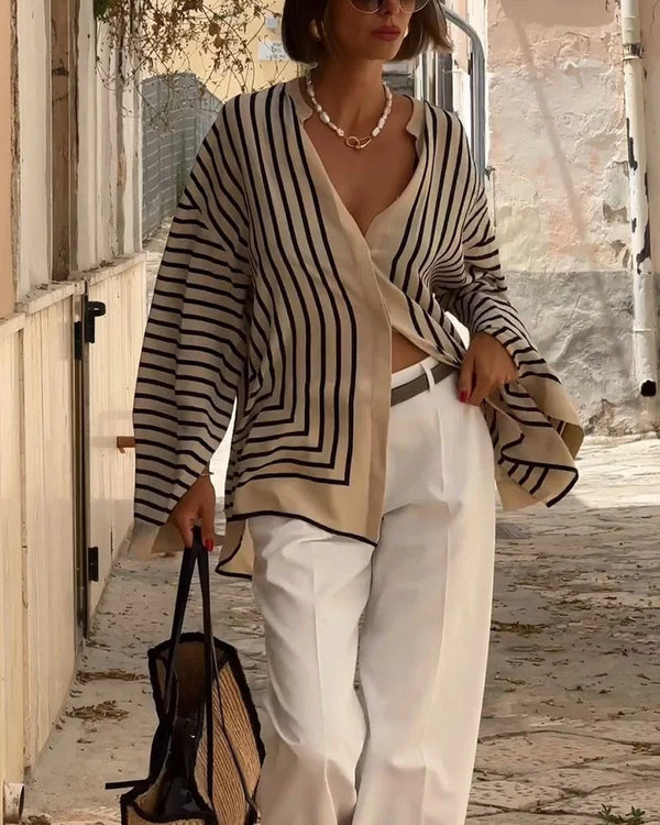 Chemise décontractée à rayures