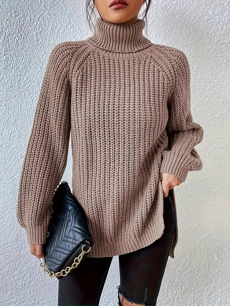 Pull Col Roulé Élégant et Chaud