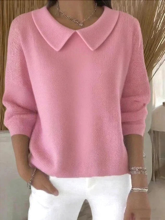 Pull Col Rond Coupe Ample Intemporel