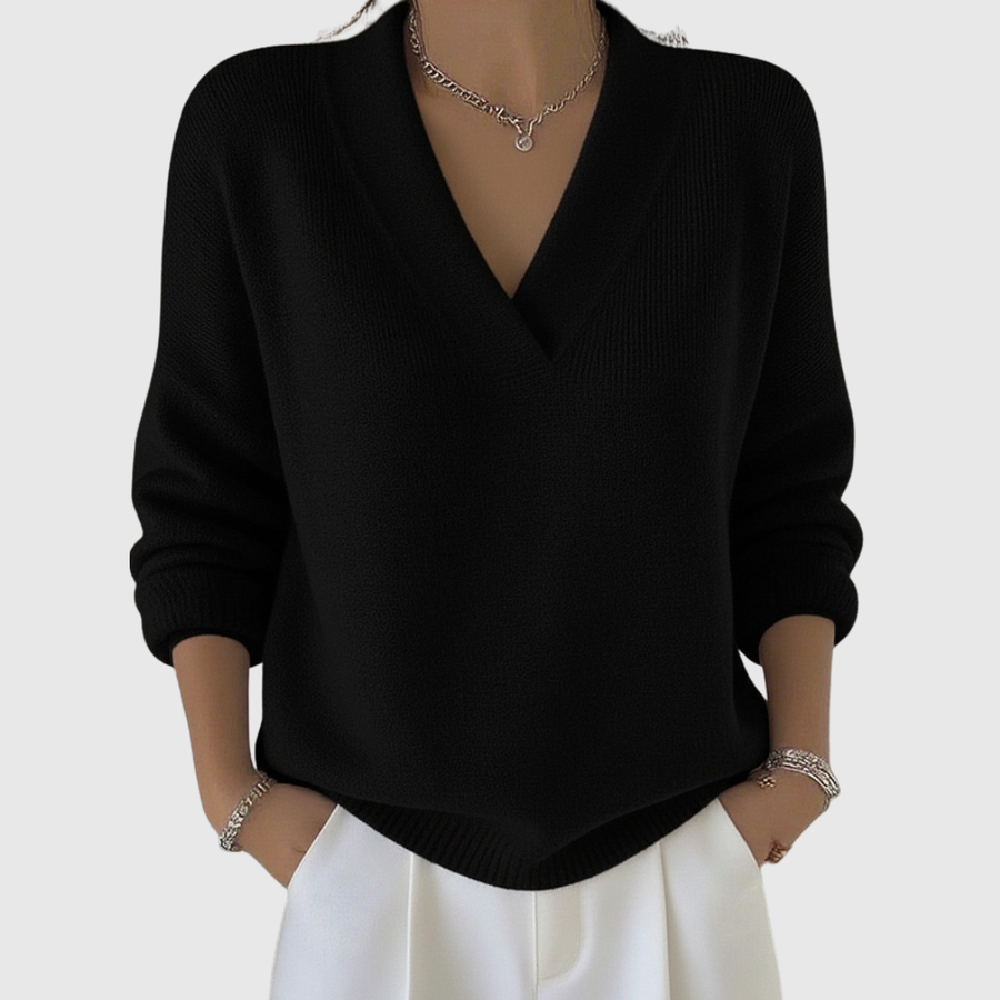 Pull Col V Coupe Ample Décontractée