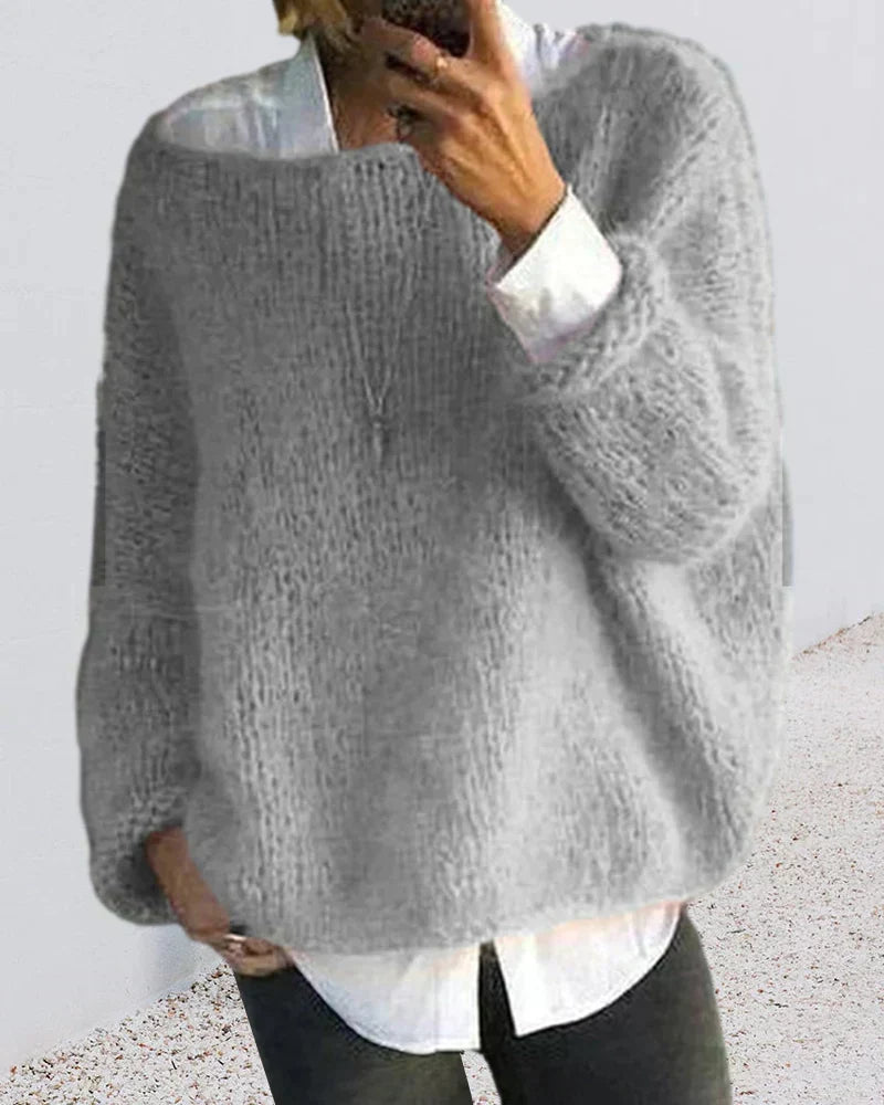 Pull Oversize Col Bateau Tombé Souple