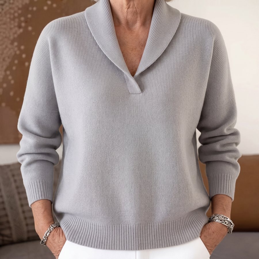 Pull Col V Ample Coupe Décontractée