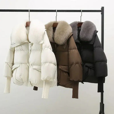 CHRISTINA™ | Manteau d'hiver avec col en fourrure de luxe