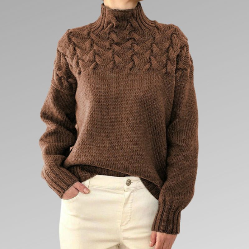 Mabel™ - Élégant pull-over en maille torsadée