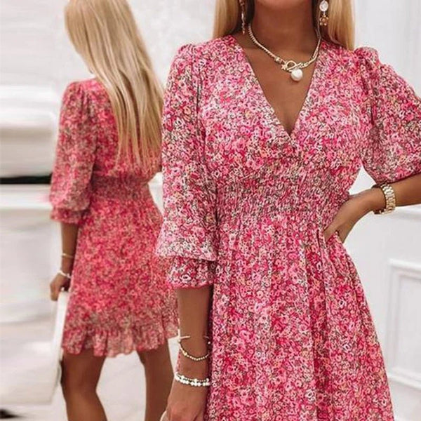 Robe Midi Florale Élégante Sunna