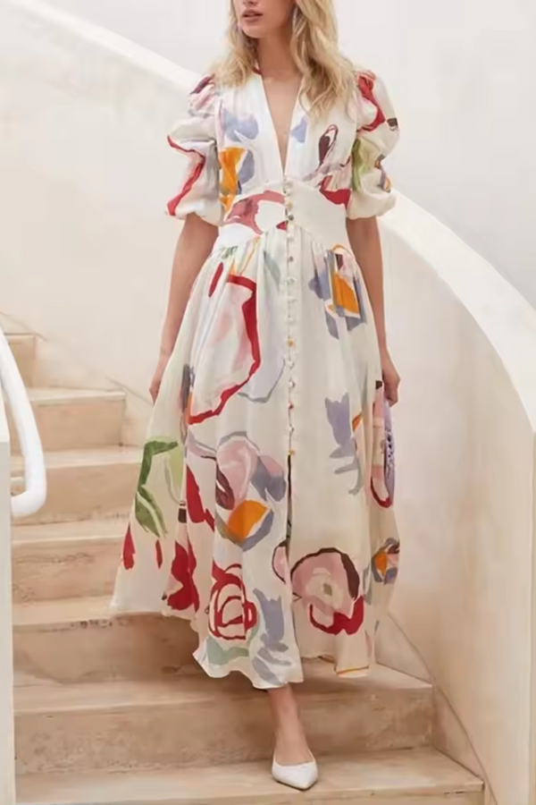 Isla | Robe de plage longue imprimée pour femmes
