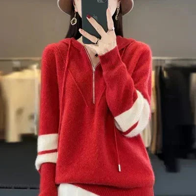 Pull col roulé ample — vue arrière et silhouette