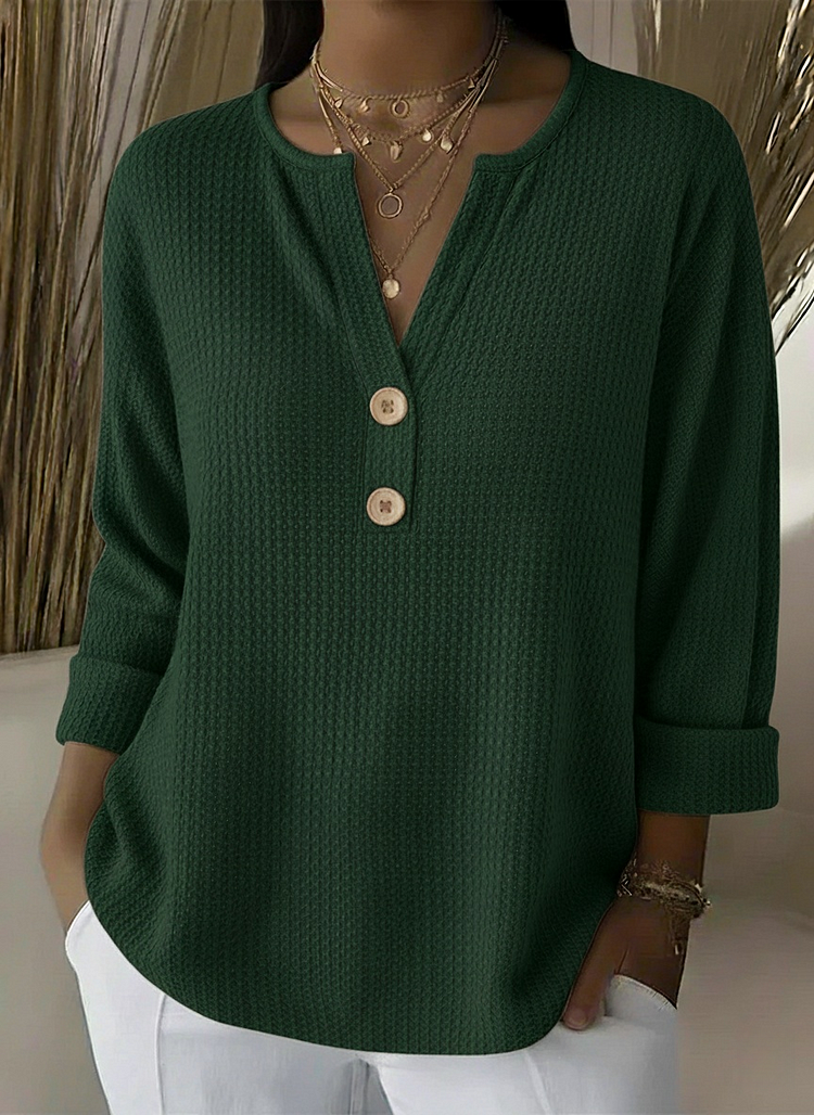 Pull Col Henley à Boutons