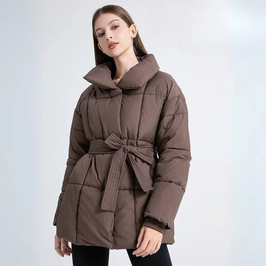 Manteau Long Mi-Cuisse Ceinturé