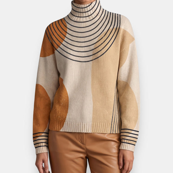 Michèle | Sudadera Calada Gráfica Crema