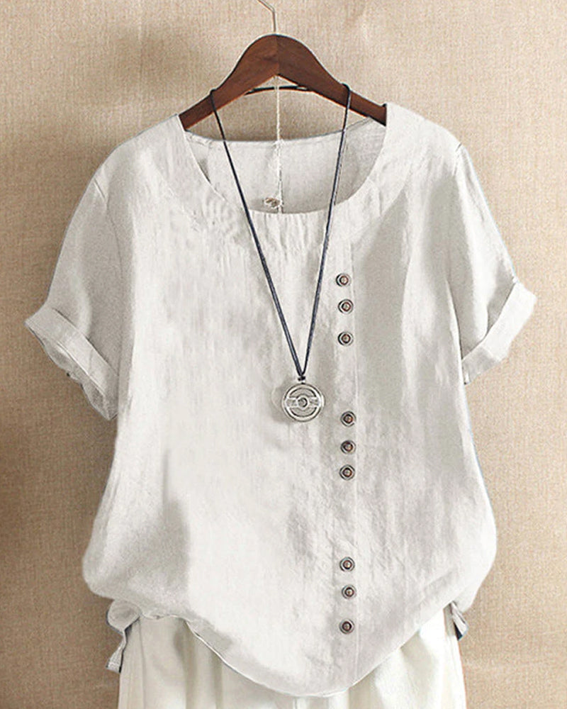 Blouse à manches courtes pour femmes