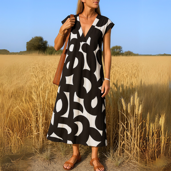 Valérie | Robe fluide à col en V