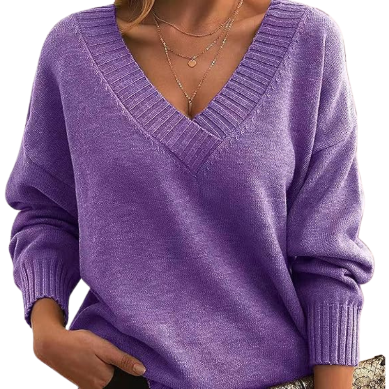 Pull Col V Léger Coupe Décontractée