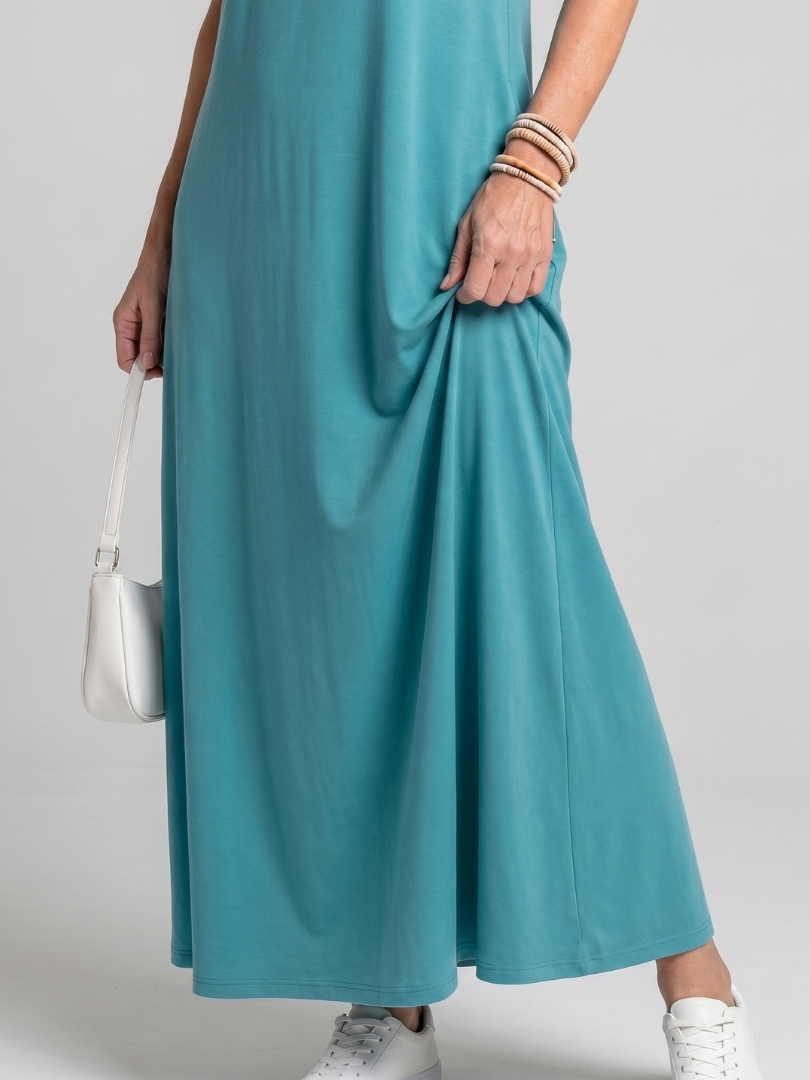 Robe Midi Tropical — vue d'ensemble, silhouette ample