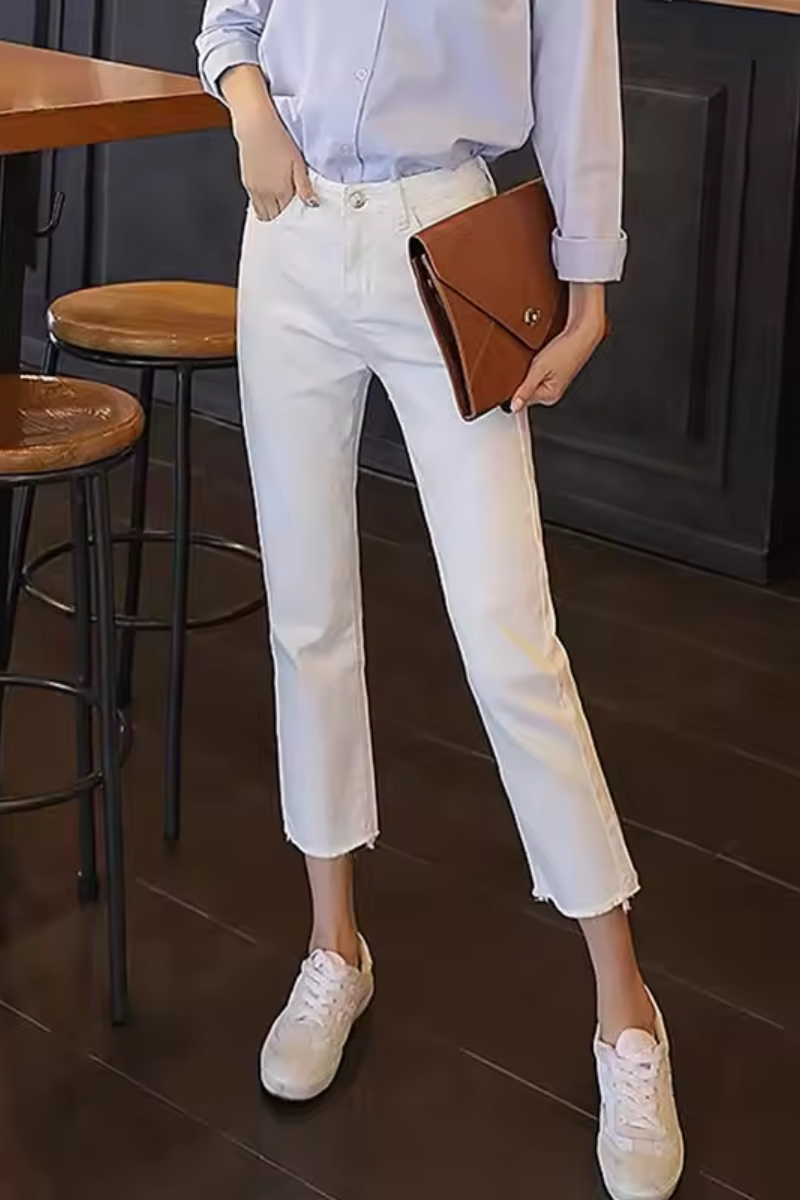 Lila | Jean droit bleu clair pour femme