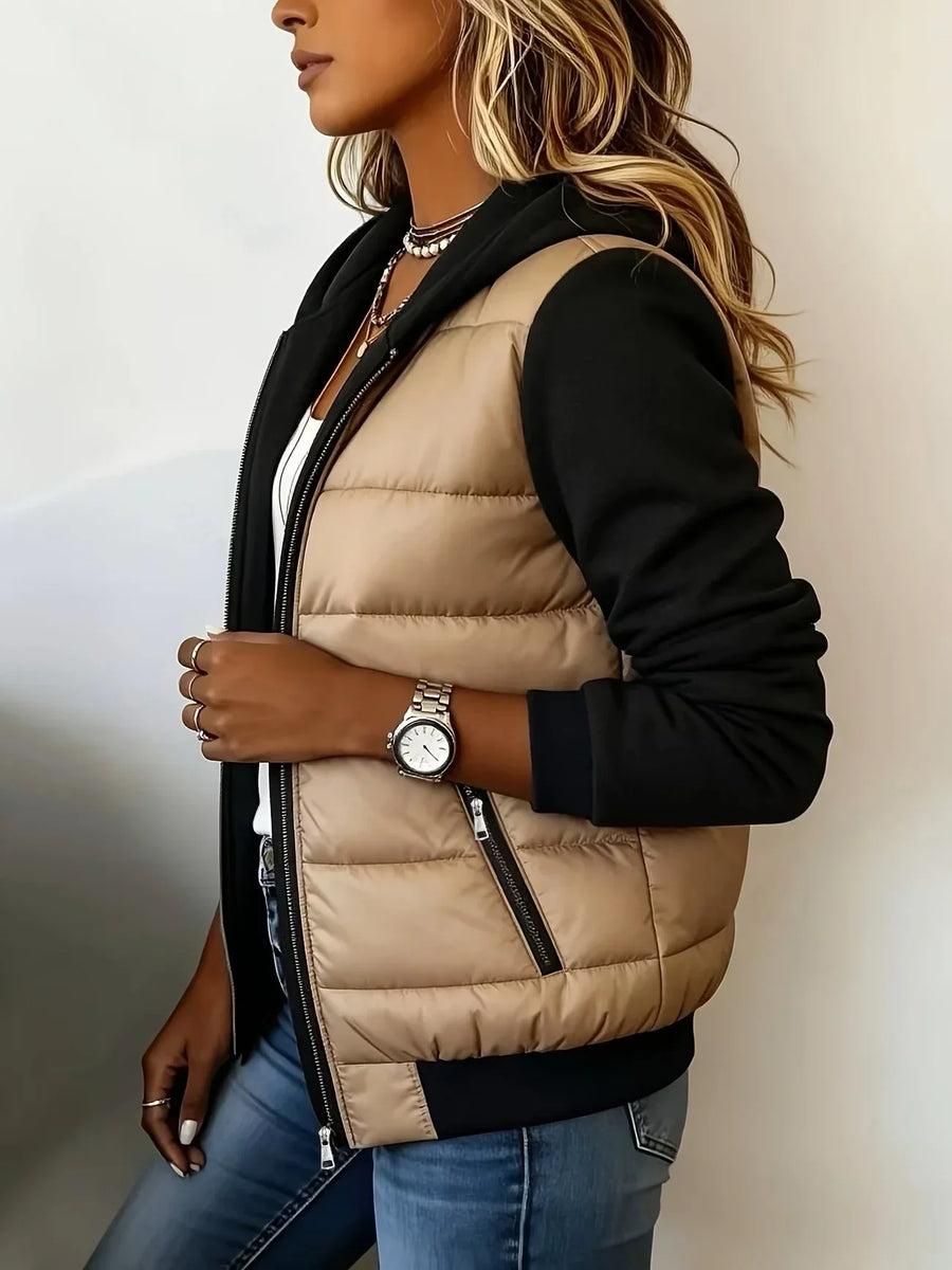 Veste Matelassée Capuche Design Coloré