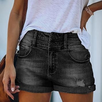 Clio - Short en denim déchiré