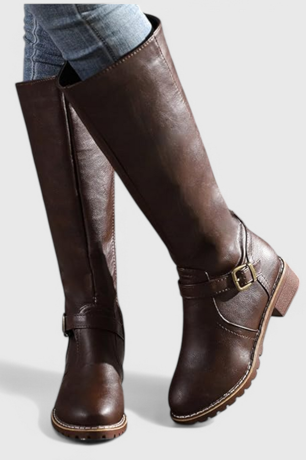Bottes Montantes avec Boucle Élégante