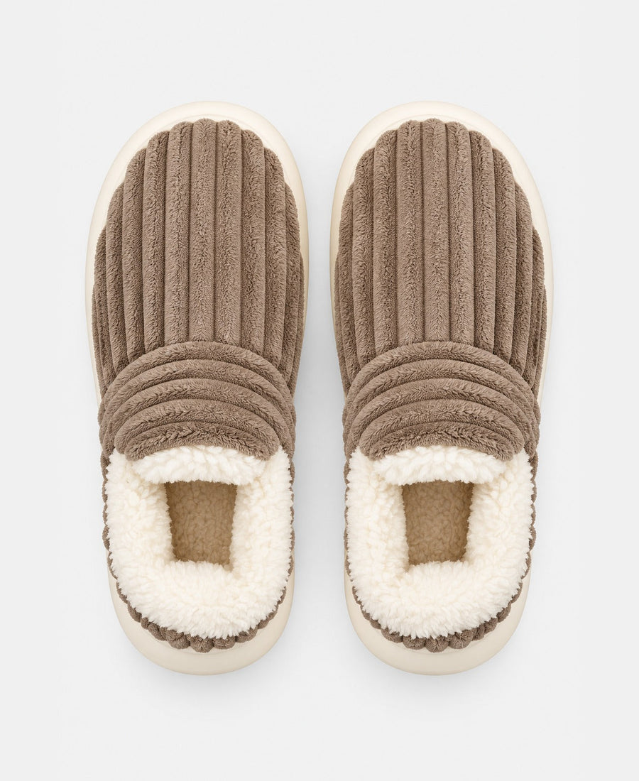 Chaussons mules douillets — vue de dessus