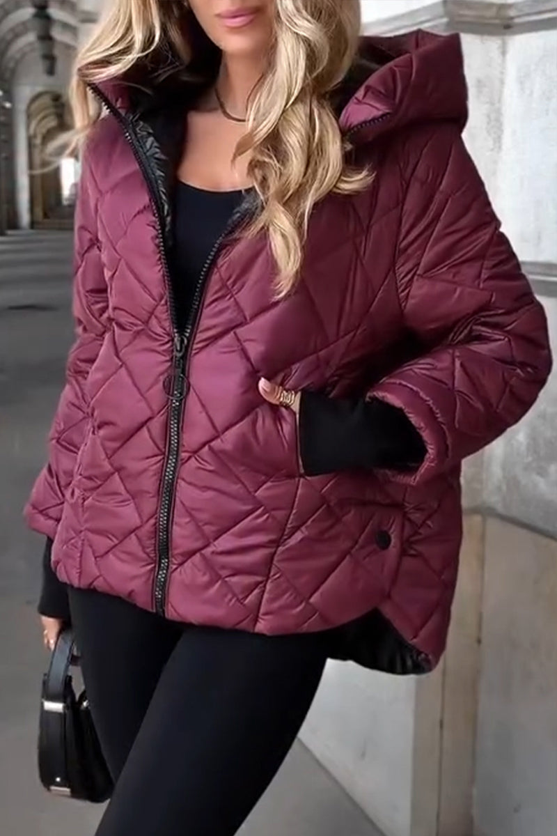 Veste Matelassée à Capuche Oversize