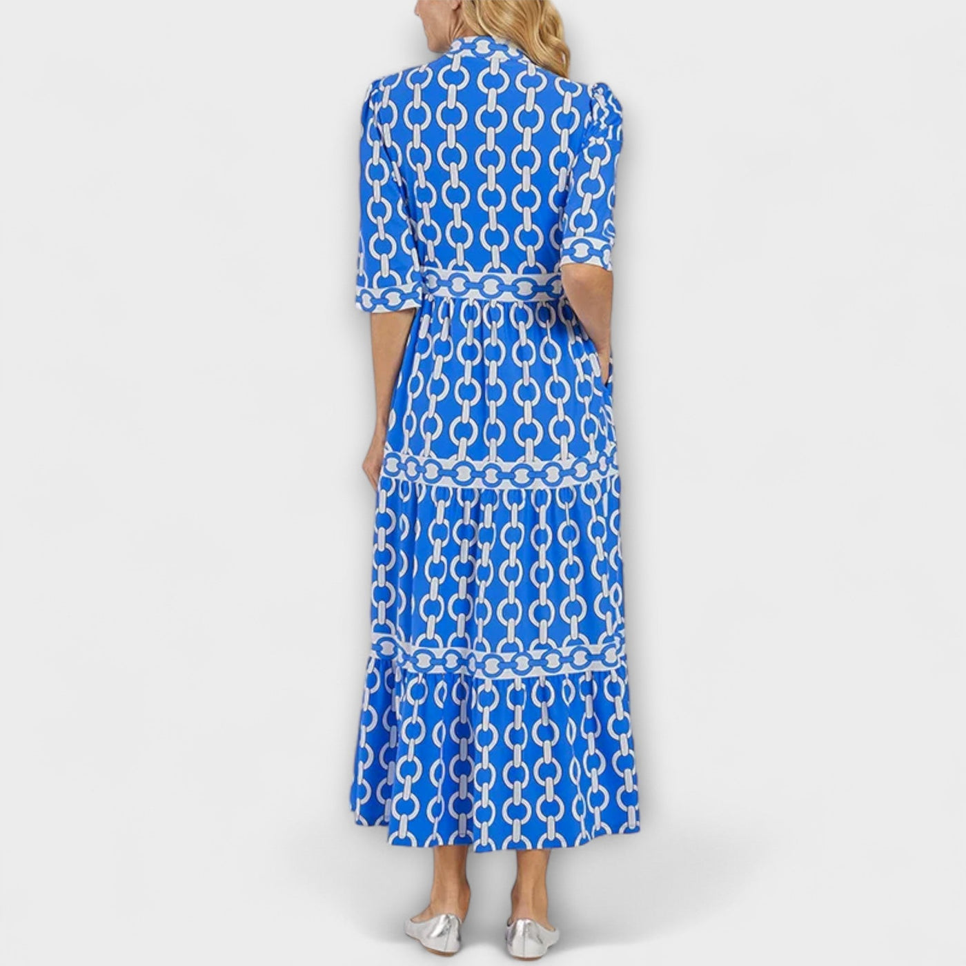 Sophia | Robe midi à motif chaîne