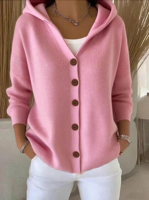Cárdigan con  capucha y botones Cugnet - Corte holgado para mujer