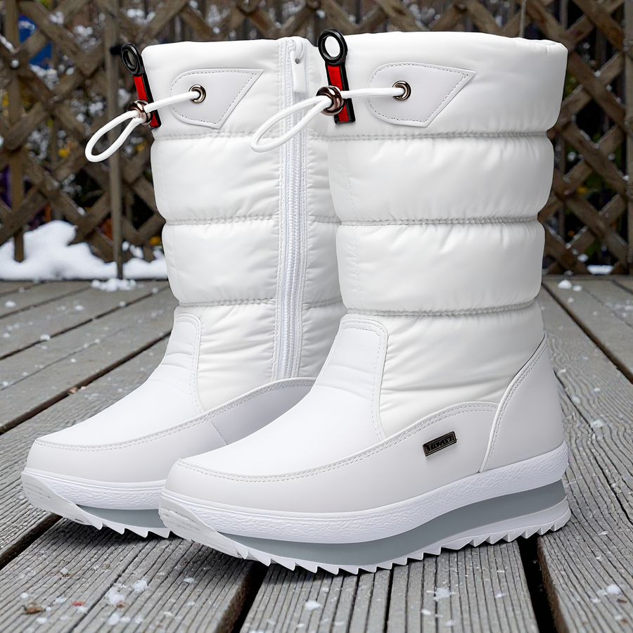 Bottes Mi-Mollet à Fermeture Éclair et Semelle Crantée