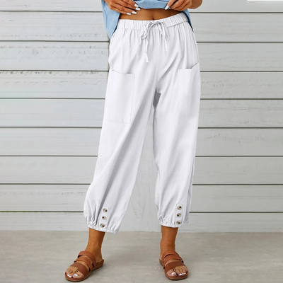 Kim - Pantalon élégant en lin pour femme