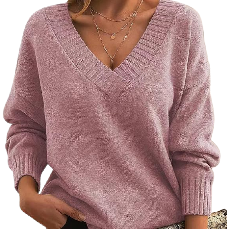 Pull Col V Léger Coupe Décontractée